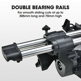Power Saws: BAUMR-AG 210mm Compound Mitre Saw Dual Bevel Sliding Drop Saws 1500W