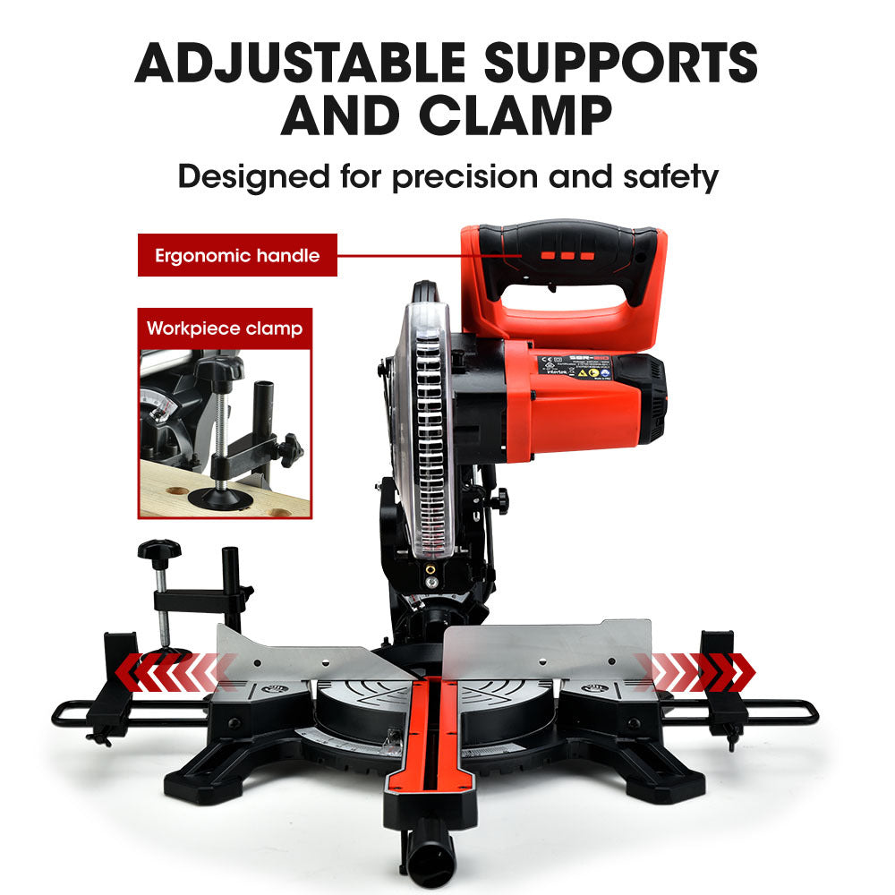 Power Saws: BAUMR-AG 210mm Compound Mitre Saw Dual Bevel Sliding Drop Saws 1500W
