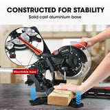 Power Saws: BAUMR-AG 210mm Compound Mitre Saw Dual Bevel Sliding Drop Saws 1500W