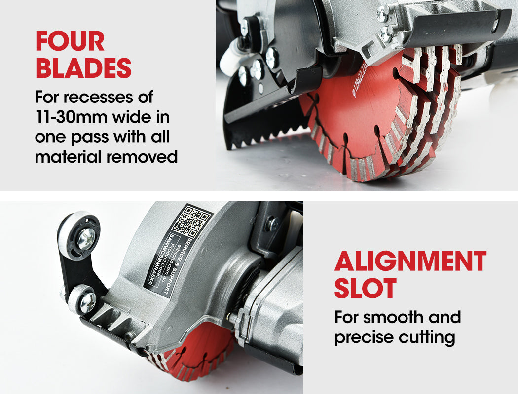 Power Saws: BAUMR-AG Wall Chaser and Vacuum Combo Concrete Dust Collector Chasing Machine