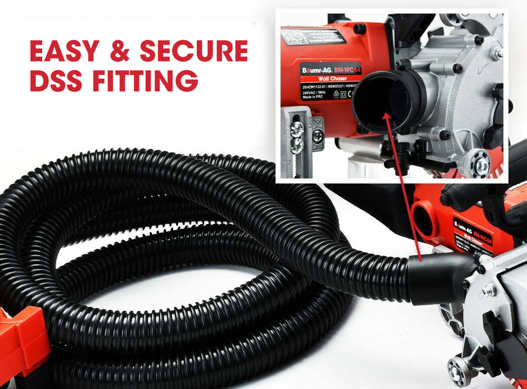 Power Saws: BAUMR-AG Wall Chaser and Vacuum Combo Concrete Dust Collector Chasing Machine