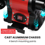 Sanders: BAUMR-AG Bench Grinder and Belt Sander Combo, 150mm Grinding Disc, 50 x 686mm Linisher, Brushless Motor, Worklight