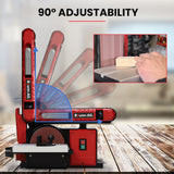 Sanders: BAUMR-AG Bench Belt and Disc Sander Combo, 100mm Linisher + 150mm Disc, S1 Rated 400W Brushless Motor, Horizontal & Vertical Sanding