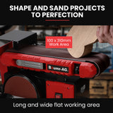 Sanders: BAUMR-AG Bench Belt and Disc Sander Combo, 100mm Linisher + 150mm Disc, S1 Rated 400W Brushless Motor, Horizontal & Vertical Sanding