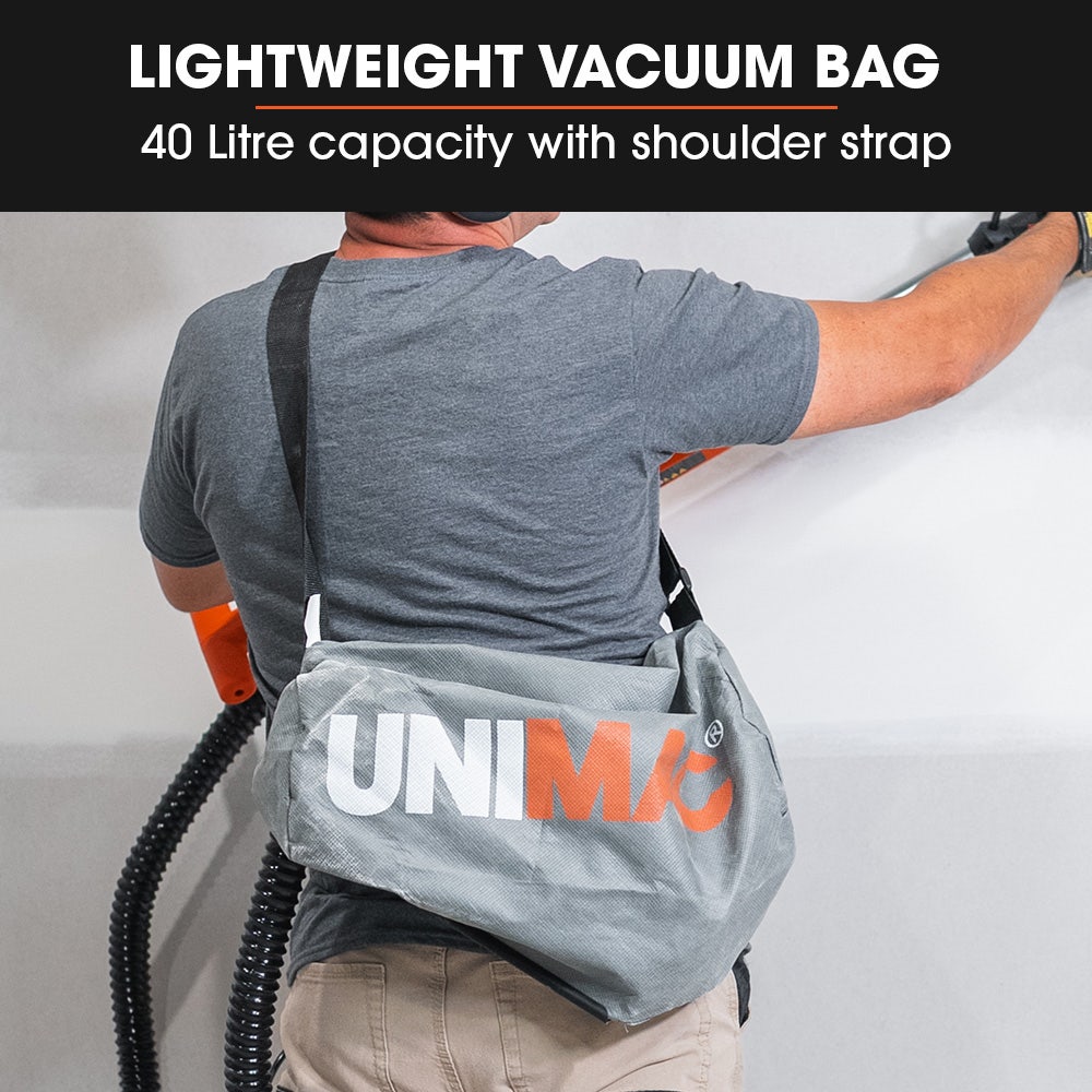 Sanders: Unimac 225mm 750W Telescopic Long Reach Dry Wall Sander Kit, Foldable, Vacuum System, LED Worklight, 6x Sanding Discs
