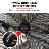 BAUMR-AG 36" 914mm Industrial Mobile Floor Drum Fan, 290W Brushless Motor, Tilting, Large, Commercial, Heavy-duty Frame, EESS Certified
