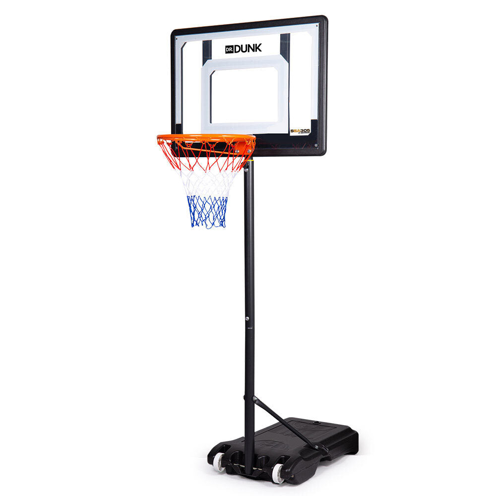 Basketball & Basketball Accessories: Dr.Dunk Adjustable Basketball Stand System Kids Hoop Portable Height Rim Ring