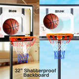 Basketball & Basketball Accessories: Dr.Dunk Adjustable Basketball Stand System Kids Hoop Portable Height Rim Ring