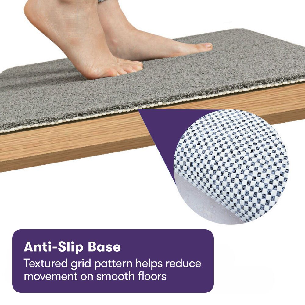 EQUIPMED Washable PVC Anti-Slip Loofah Bath and Shower Mat