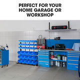 BAUMR-AG 39 Parts Bin Rack Storage System Floor Mount - Blue