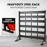 Tool Cabinets: BAUMR-AG 39 Parts Bin Rack Storage System Floor Mount - Red
