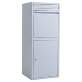 Storage Boxes: FORTIA Freestanding Parcel Post Box Letterbox, Letter Slot, Light Grey