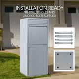 Storage Boxes: FORTIA Freestanding Parcel Post Box Letterbox, Letter Slot, Light Grey