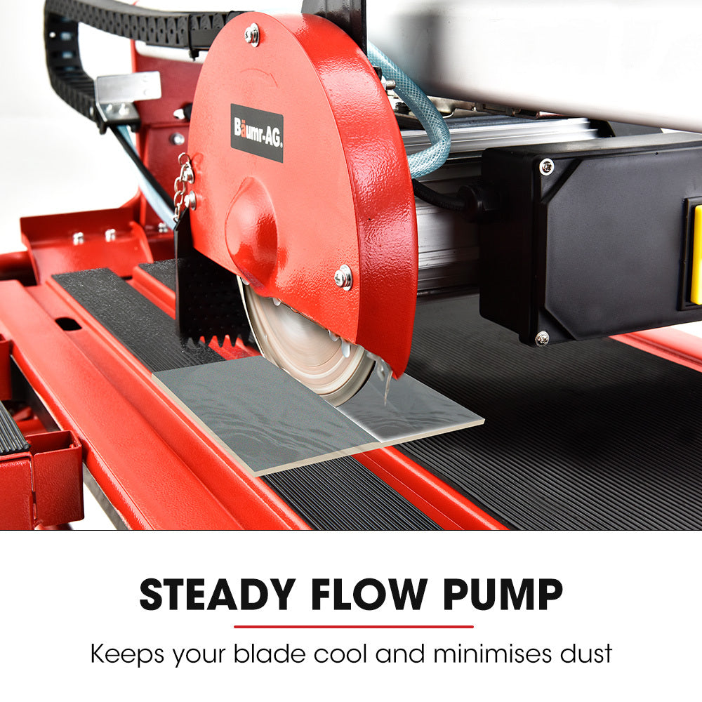 Power Saws: BAUMR-AG 800W Electric Tile Saw Cutter with 200mm (8") Blade, 720mm Cutting Length, Side Extension Table