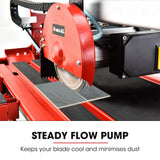 Power Saws: BAUMR-AG 800W Electric Tile Saw Cutter with 200mm (8") Blade, 720mm Cutting Length, Side Extension Table