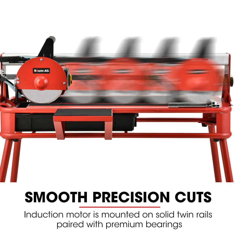 Power Saws: BAUMR-AG 800W Electric Tile Saw Cutter with 200mm (8") Blade, 720mm Cutting Length, Side Extension Table