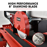 Power Saws: BAUMR-AG 800W Electric Tile Saw Cutter with 200mm (8") Blade, 720mm Cutting Length, Side Extension Table