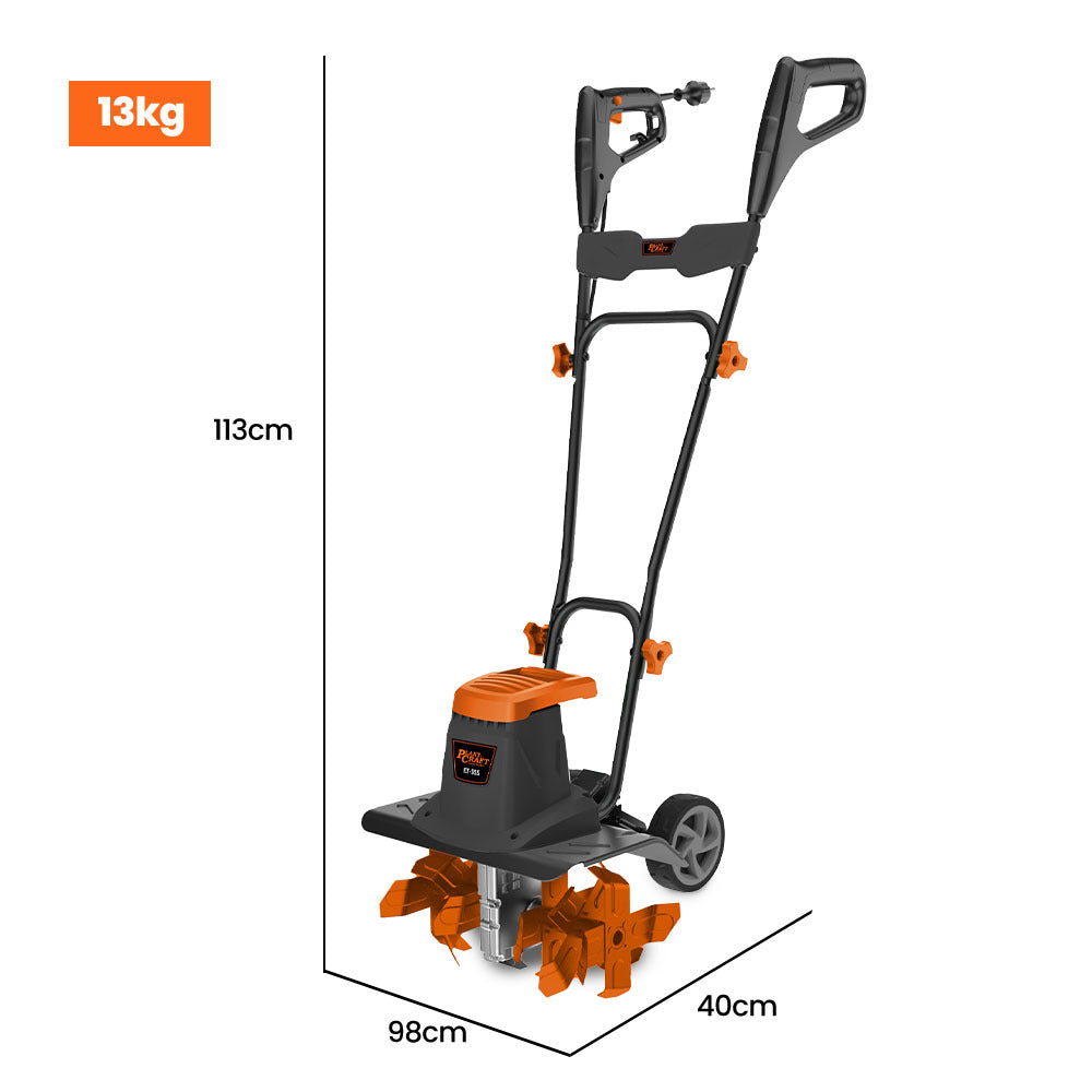 Outdoor Power Equipment: PLANTCRAFT Electric Rotary Hoe Garden Tiller Soil Cultivator, Adjustable Depth, 6 Tines