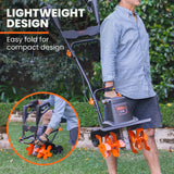 Outdoor Power Equipment: PLANTCRAFT Electric Rotary Hoe Garden Tiller Soil Cultivator, Adjustable Depth, 6 Tines