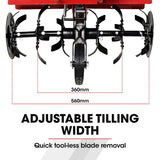 Outdoor Power Equipment: Baumr-AG 150CC Garden Tiller Cultivator Petrol Rototiller 4-Stroke Soil Power Rotary Hoe