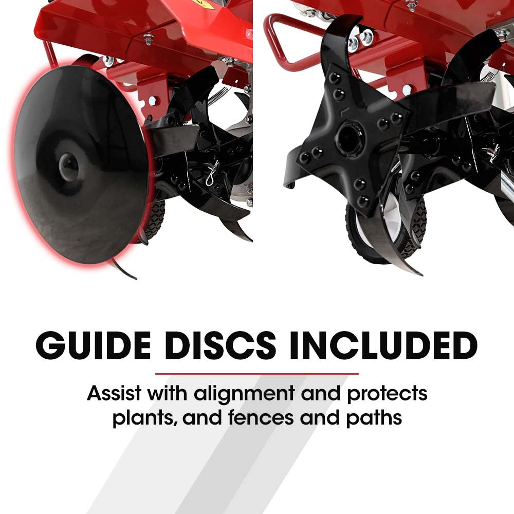 Outdoor Power Equipment: Baumr-AG 150CC Garden Tiller Cultivator Petrol Rototiller 4-Stroke Soil Power Rotary Hoe