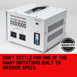 Transformers & Regulators: GENPOWER 1000W Step Down Transformer 240v-110v Stepdown Voltage Converter AU-US