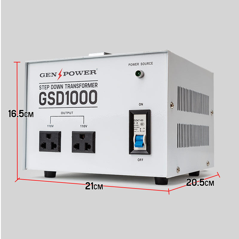 Transformers & Regulators: GENPOWER 1000W Step Down Transformer 240v-110v Stepdown Voltage Converter AU-US
