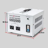 Transformers & Regulators: Genpower 2000W Step Down Transformer 240V-110V Stepdown Voltage Converter AU-US