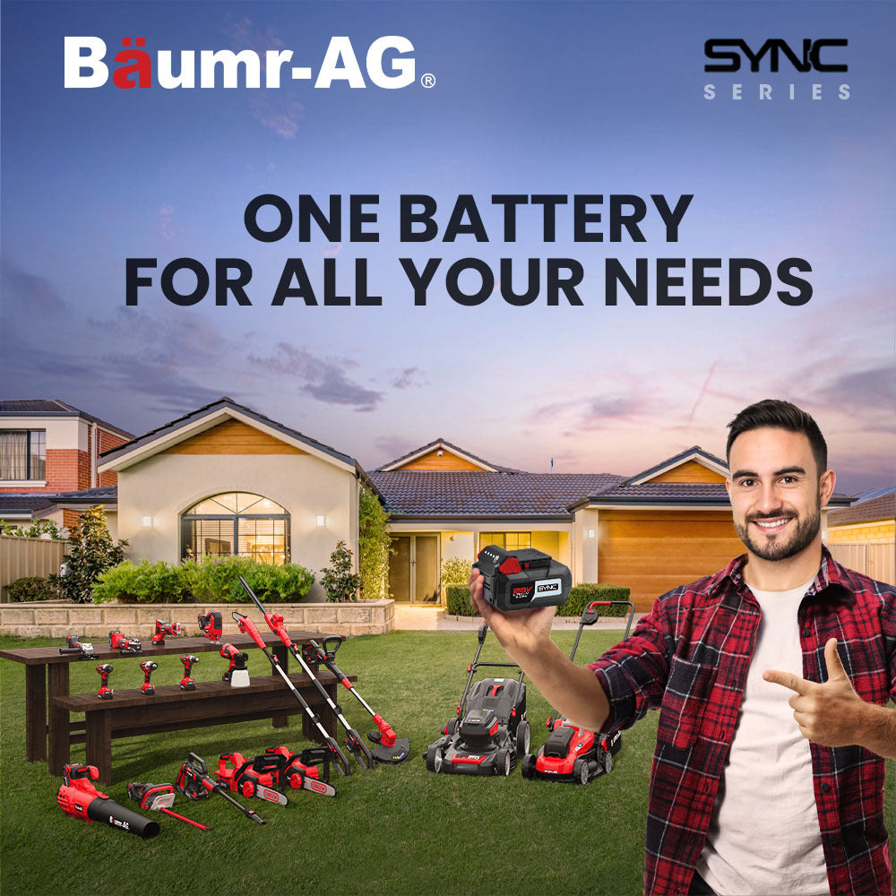 Outdoor Power Equipment: BAUMR-AG 20V 4Ah SYNC Lithium-Ion Battery, Replacement or Spare Battery, Rechargeable