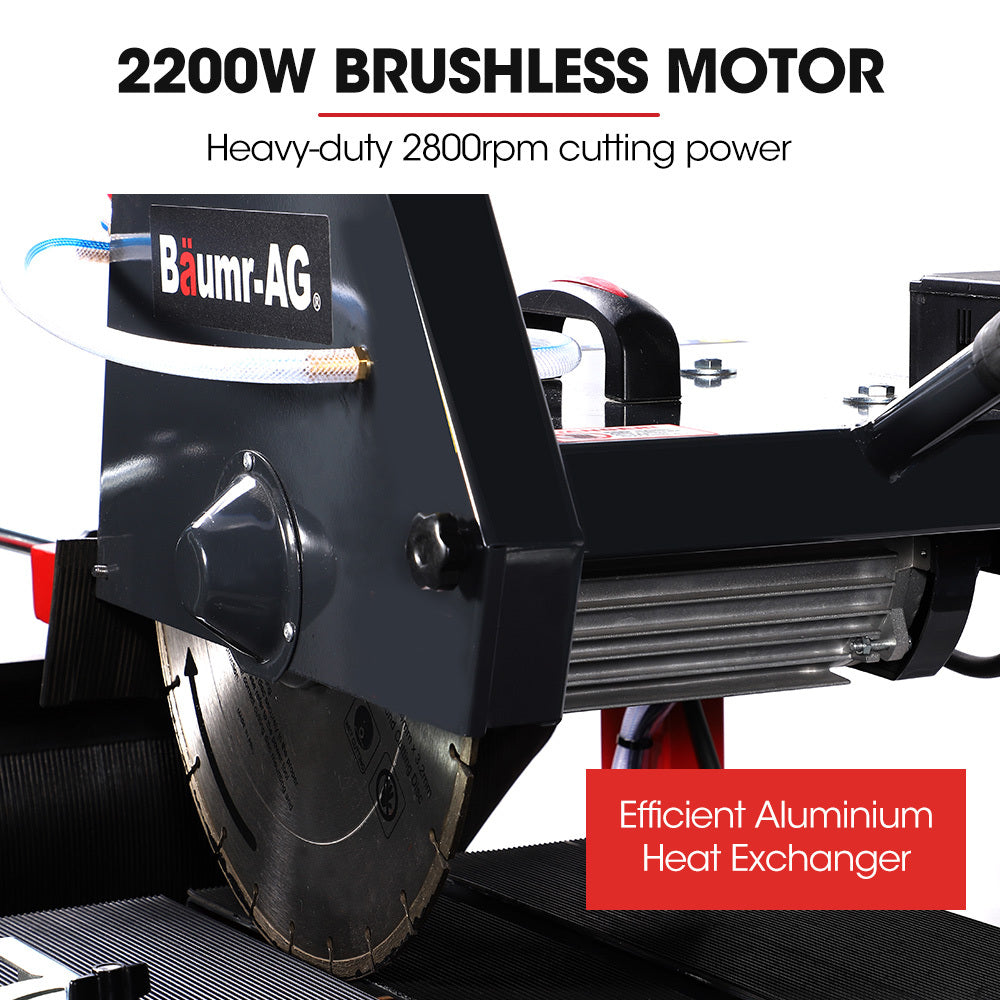 Power Saws: BAUMR-AG 2200W 450mm 18" Brick & Masonry Table Saw, Electric Tile Concrete Cutting, with Stand