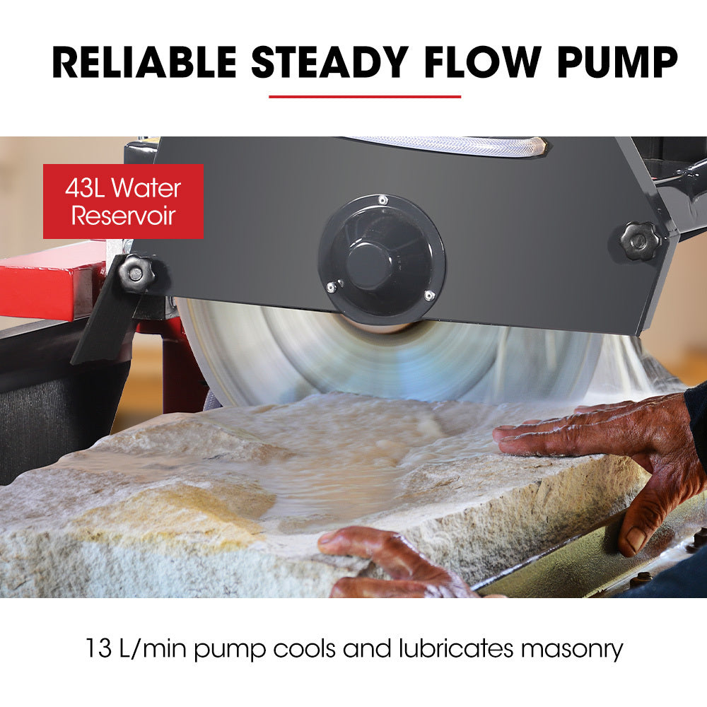 Power Saws: BAUMR-AG 2200W 450mm 18" Brick & Masonry Table Saw, Electric Tile Concrete Cutting, with Stand