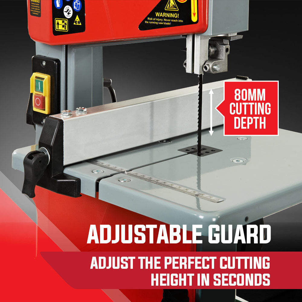 Power Saws: Baumr-AG Bandsaw Wood Cutting Band Saw Portable Wood Vertical Benchtop Machine