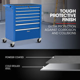 Tool Cabinets: BULLET Pro 7 Drawer Tool Box Cabinet Trolley Storage, Toolbox Garage Organiser Set, Blue