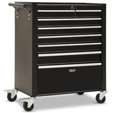 Tool Cabinets: BULLET Pro 7 Drawer Tool Box Cabinet Trolley Storage, Toolbox Garage Organiser Set, Black