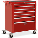 Tool Cabinets: BULLET Pro 7 Drawer Tool Box Cabinet Trolley Storage, Toolbox Garage Organiser Set, Red
