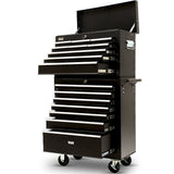 Tool Cabinets: BULLET Pro 16 Drawer Tool Box Cabinet Chest Storage, Toolbox Garage Organiser Set, Black