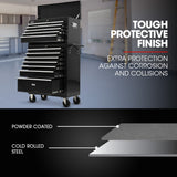 Tool Cabinets: BULLET Pro 16 Drawer Tool Box Cabinet Chest Storage, Toolbox Garage Organiser Set, Black