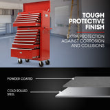 Tool Cabinets: Bullet Pro 16 Drawer Tool Box Cabinet Chest Storage, Toolbox Garage Organiser Set, Red