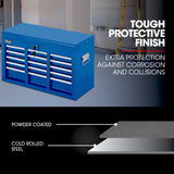 Tool Cabinets: BULLET 9 Drawer Tool Box Chest, Organiser Mechanic Garage Storage Toolbox Set - Blue