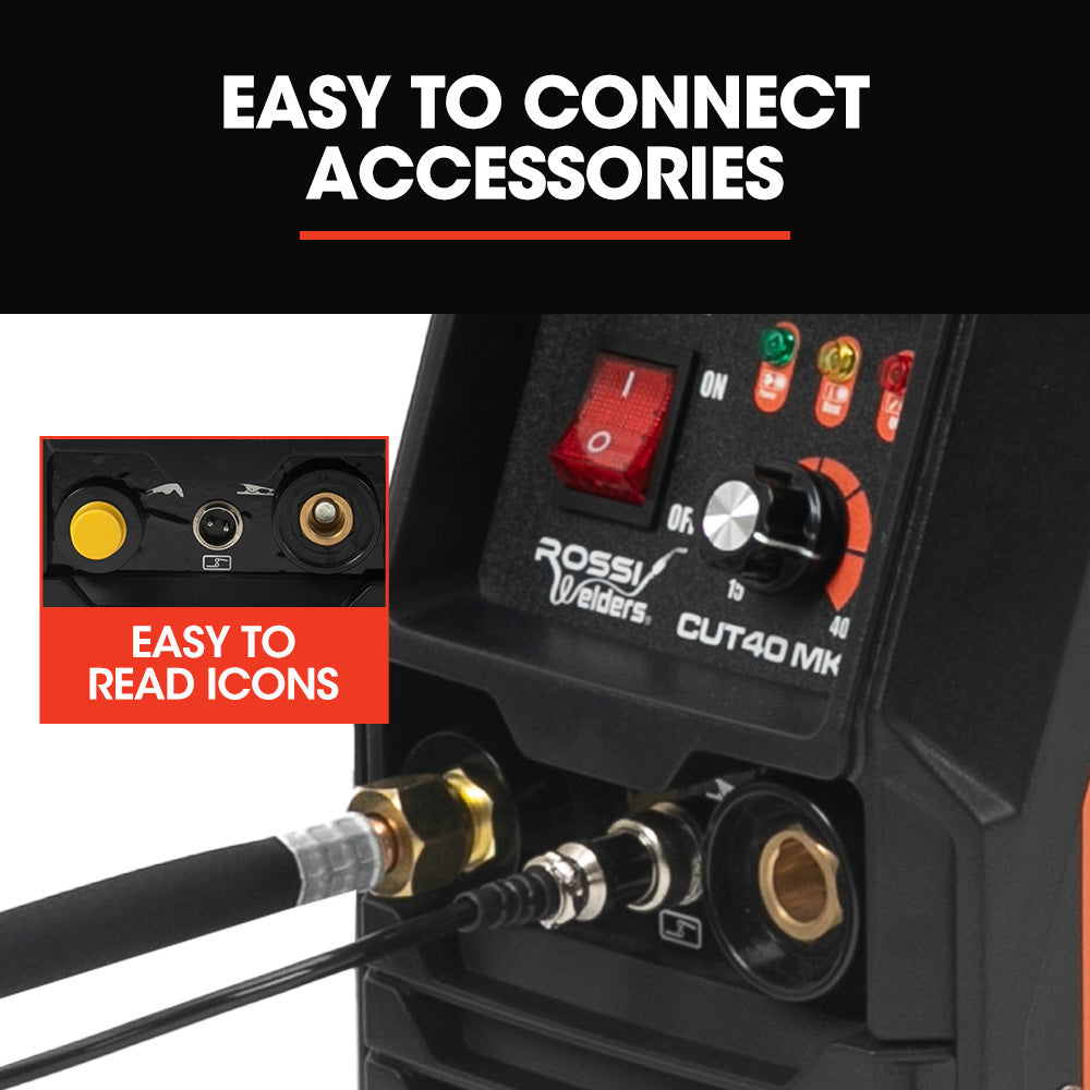 Welding Guns & Plasma Cutters: ROSSI 40 Amp Plasma Cutter, Portable Oxy Torch Welder Cutting Machine, 15A Plug