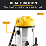 Vacuums: Unimac 20L 1400W Wet and Dry Vacuum Cleaner, with Blower, for Car, Workshop, Carpet