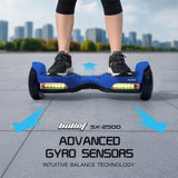 Hoverboards: BULLET SX-2500 Hoverboard Scooter, 500W Brushless, UL Certified, AU Compliant, 6.5-inch Off-Road Style Tyres, Superior Self Balancing System, LED Lights, Blue