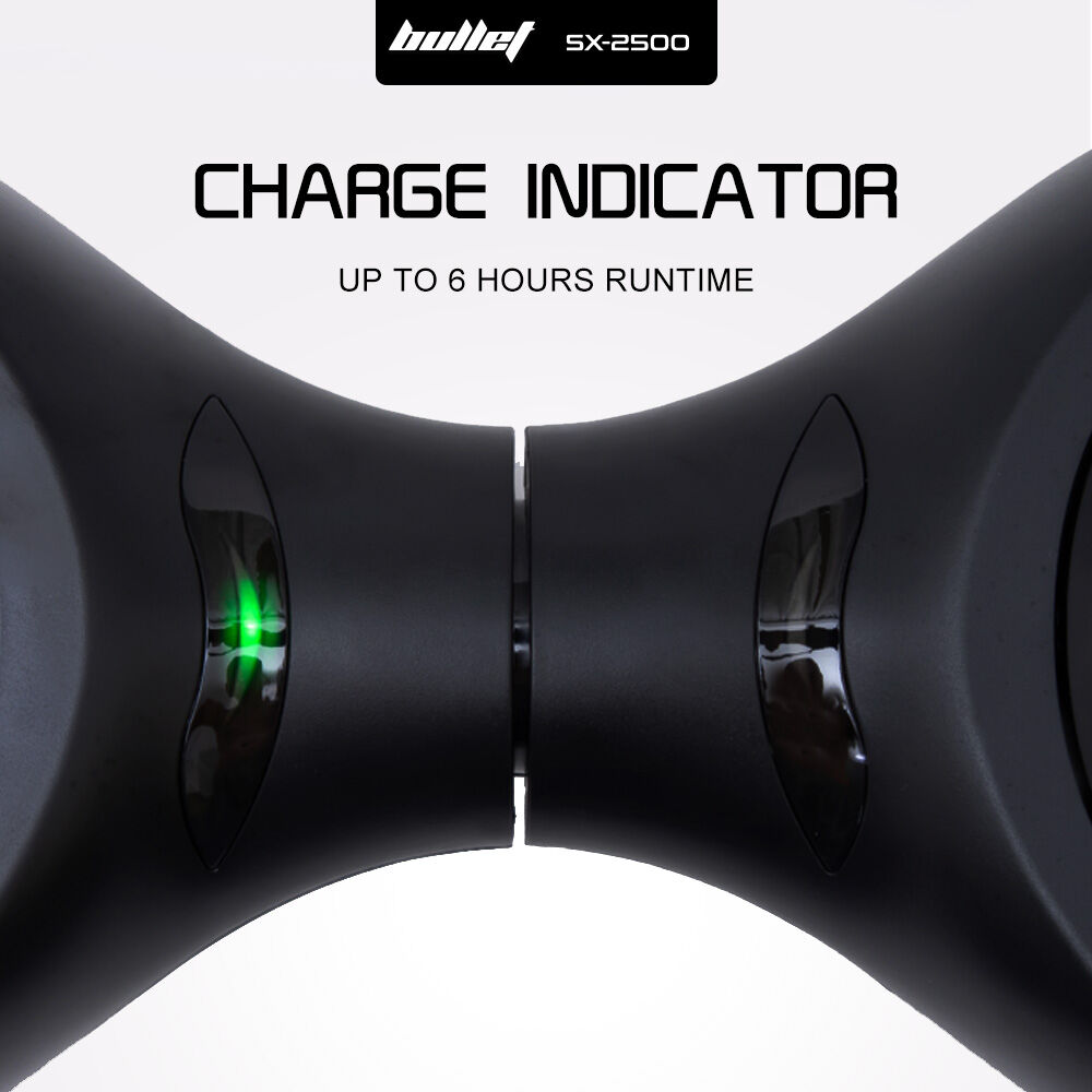 Hoverboards: BULLET SX-2500 Hoverboard Scooter, 500W Brushless, UL Certified, AU Compliant, 6.5-inch Off-Road Style Tyres, Superior Self Balancing System, LED Lights, Black