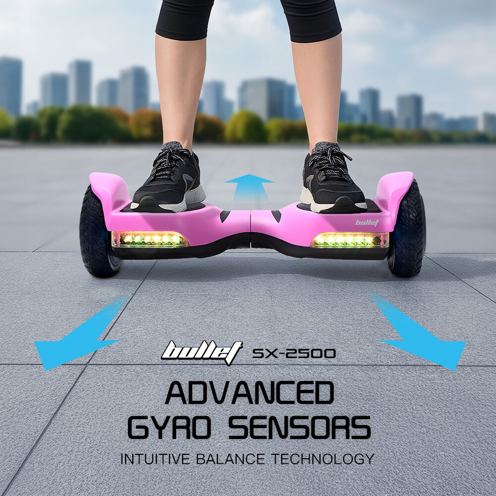 Hoverboards: BULLET SX-2500 Hoverboard Scooter, 500W Brushless, UL Certified, AU Compliant, 6.5-inch Off-Road Style Tyres, Superior Self Balancing System, LED Lights, Pink
