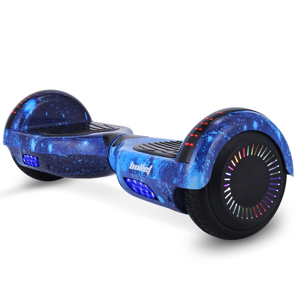 Hoverboards: BULLET SX-2000 Hoverboard Scooter, 500W Brushless, Superior Self Balancing System, UL Certified, LED Lights, Blue Galaxy