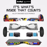 Hoverboards: BULLET SX-2000 Hoverboard Scooter, 500W Brushless, UL Certified, AU Compliant, Superior Self Balancing System, LED Lights, Hip Hop Design