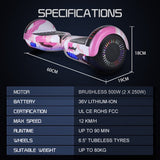 Hoverboards: BULLET SX-2000 Hoverboard Scooter, 500W Brushless, UL Certified, AU Compliant, Superior Self Balancing System, LED Lights, Pink Camo
