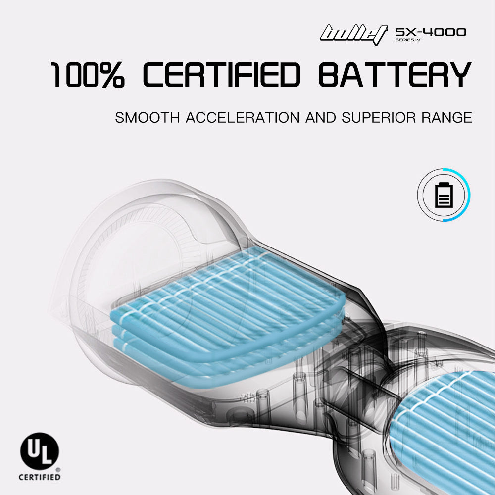 Hoverboards: BULLET SX-4000 Hoverboard Scooter, 700W Brushless, UL Certified, AU Compliant, 8.5" Wheels, Superior Self Balancing System, LED Lights, Carry Bag, Bronze