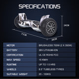 Hoverboards: BULLET SX-4000 Hoverboard Scooter, 700W Brushless, UL Certified, AU Compliant, 8.5" Wheels, Superior Self Balancing System, LED Lights, Carry Bag, Camo