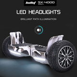 Hoverboards: BULLET SX-4000 Hoverboard Scooter, 700W Brushless, UL Certified, AU Compliant, 8.5" Wheels, Superior Self Balancing System, LED Lights, Carry Bag, Camo